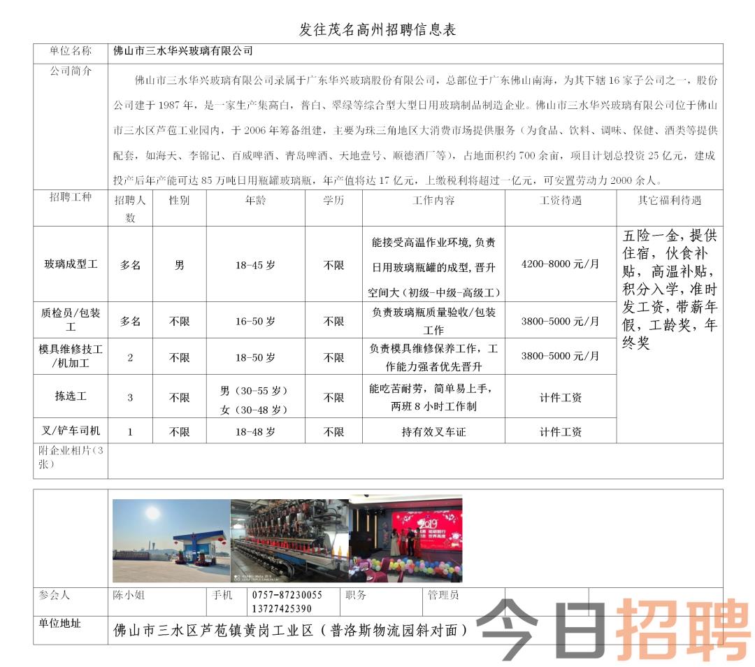 黄花山镇最新招聘信息汇总